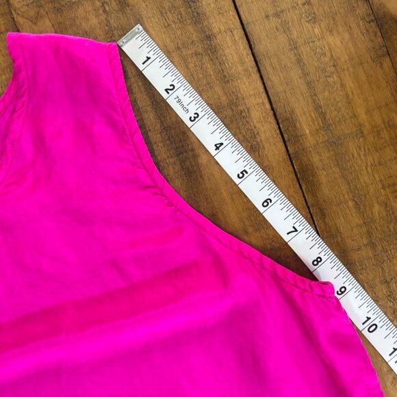 Marguerite Li 100% Silk Fuchsia Tank Top - Size M - Picture 3 of 6